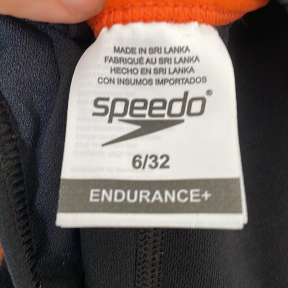 Speedo Emerging Force Flyback Womens Competitive Swimsuit Black Orange Size 6/32 - Picture 4 of 7